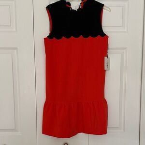 Victoria Beckham Red and Black Scallop-Trim ladiesDress
Size M..nwt..authentic